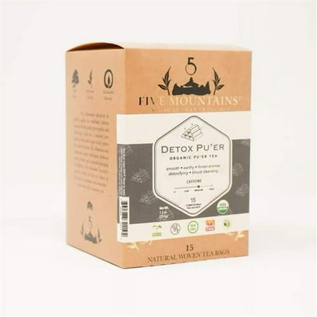 Five Mountains HG2719177 Detox Puer Tea - 100 Count