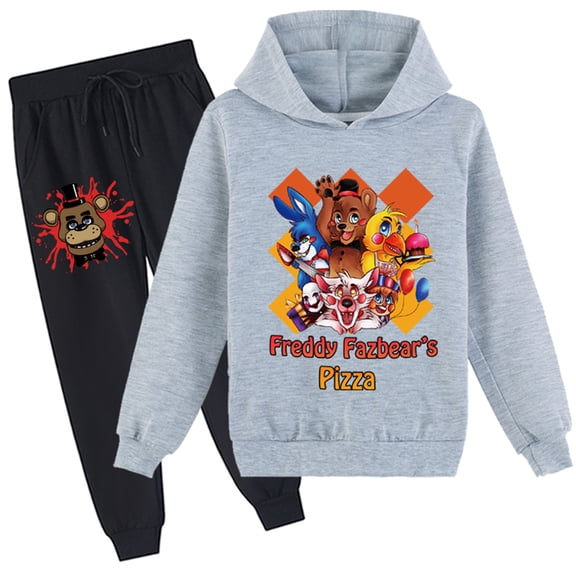 Five Night's at Freddy's Pullover Hoodie and Sweatpants Set,Long Sleeve Sweatshirts 2 Piece Outfits for Teen