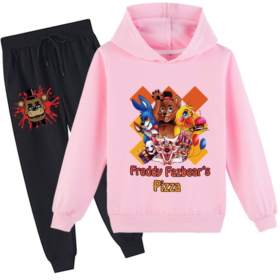 Five Night's at Freddy's Pullover Hoodie and Sweatpants Set,Long Sleeve Sweatshirts 2 Piece Outfits for Teen