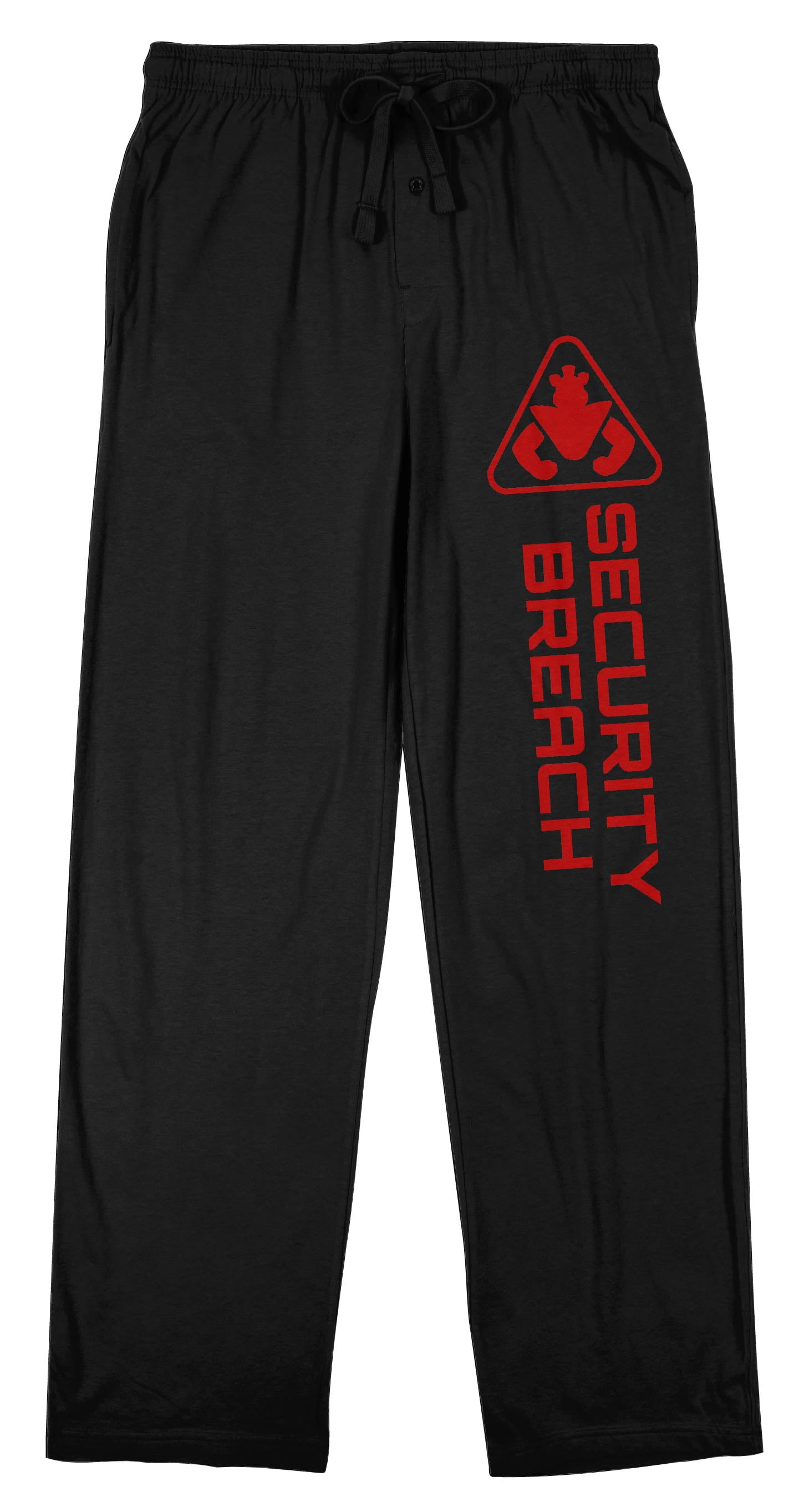 Five Night's at Freddy's Red Title Logo Men's Black Graphic Sleep Pants-XL
