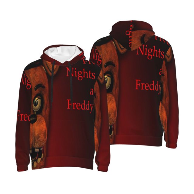 Five Nightat Freddy Hoodies Casual Long Sleeve Drawstring Pullover Tops