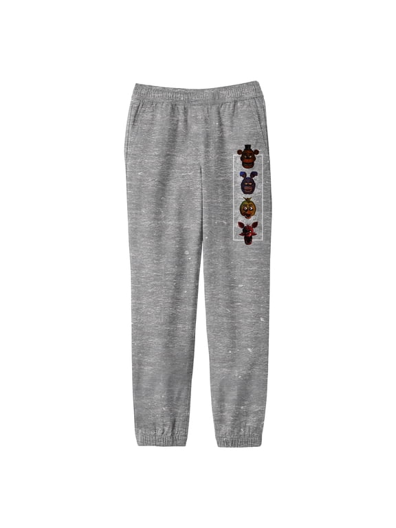 Freddy, Bonnie, Chica, and Foxy Junior's Heather Athletic Pants-L
