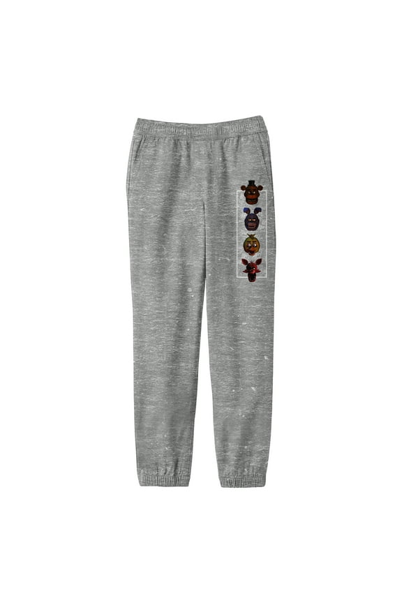 Freddy, Bonnie, Chica, and Foxy Junior's Heather Athletic Pants-XL