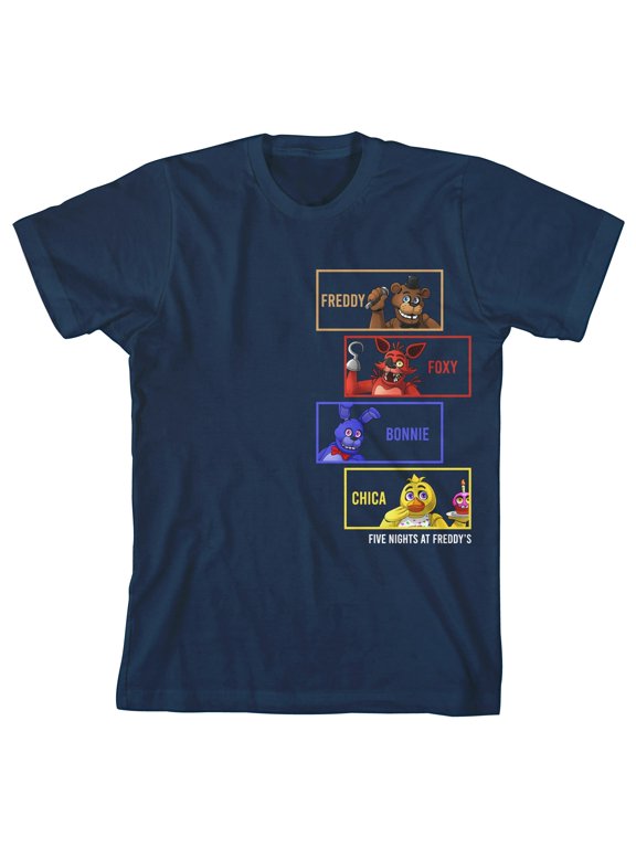 Boxed Characters Boy's Navy T-shirt-Large