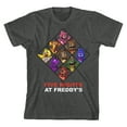 thumbnail image 1 of Five Nights At Freddy's Character Diamond Crew Neck Short Sleeve Charcoal Heather Boy's T-shirt-Medium, 1 of 7