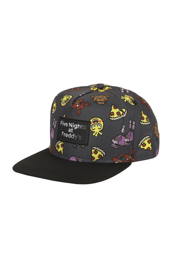 Five Nights At Freddy's Characters & Pizza All-Over Print Traditional Adjustable Hat
