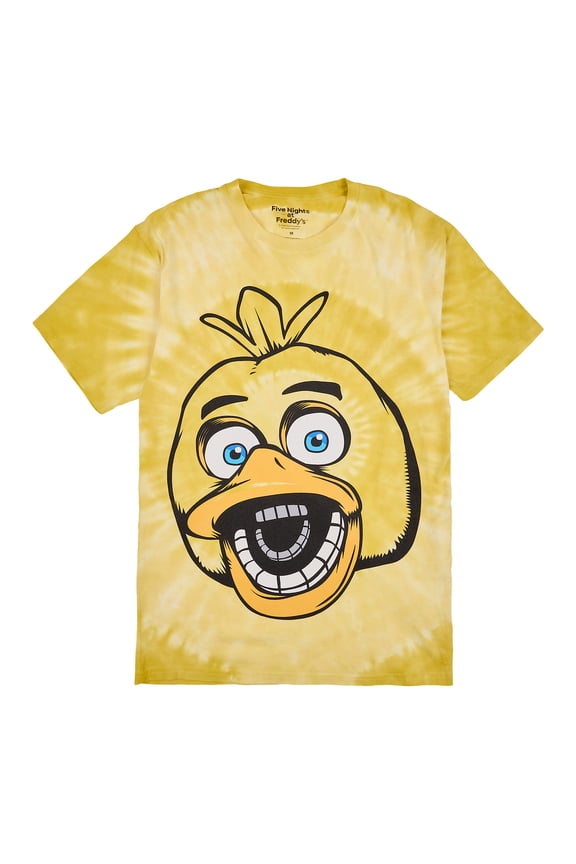 Chica Men's Yellow Spiral Tie-Dye Crew Neck Short Sleeve T-shirt Large