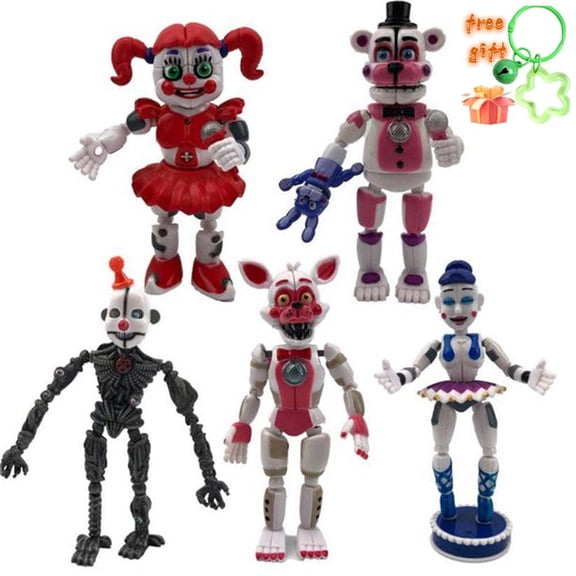 Five Nights At Freddy's FNAF 6'' Action Figures Sister Location Lightening Movable Joint Action Figures Gift Toys