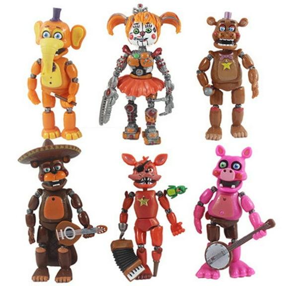 Five Nights At Freddy's FNAF 6'' Action Figures Sister Location Lightening Movable Joint Action Figures Gift Toys