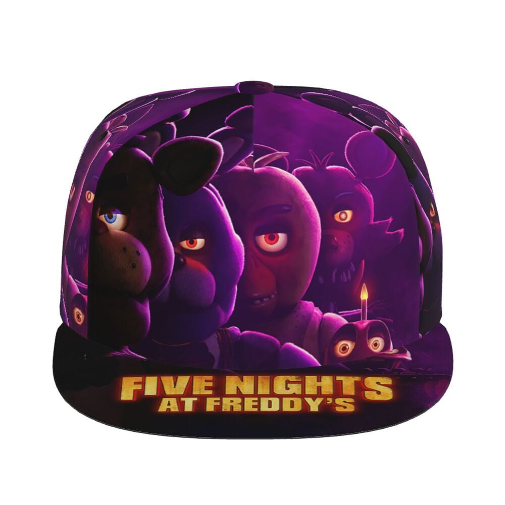 Five Nights At Freddy's FNAF Adjustable Flat Brim Baseball Cap Snapback Hat Hip Hop Caps for Men Women