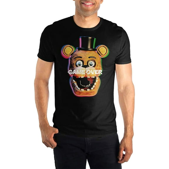 Five Nights At Freddy's FNAF Shirt Men's Game Over Short Sleeve Graphic Tee