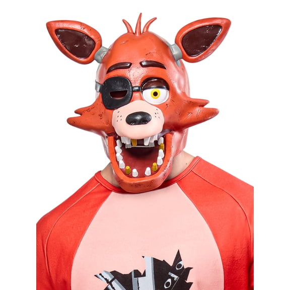Five Nights At Freddy's Foxy Overhead Latex Mask for Adults by Rubies, Unisex One Size