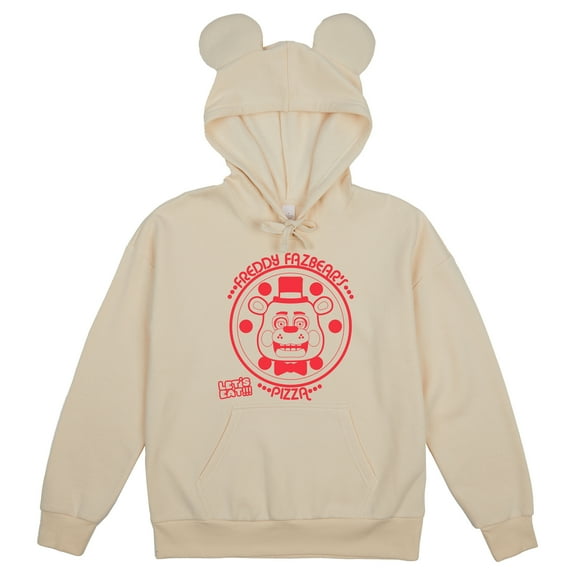 Five Nights At Freddy's Freddy Fazbear's Pizza Women's Tofu Long Sleeve Hooded Sweatshirt With 3D Ears-XXL
