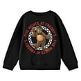 thumbnail image 1 of Five Nights At Freddy's Freddy In Checkered Circle Crew Neck Long Sleeve Youth Black Sweatshirt-Medium, 1 of 2