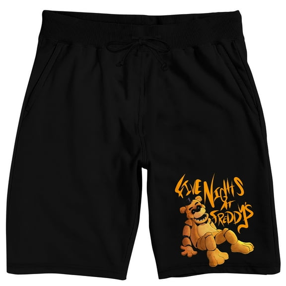 Five Nights At Freddy's Freddy Resting Adult Black Sleep Pajama Shorts - Medium