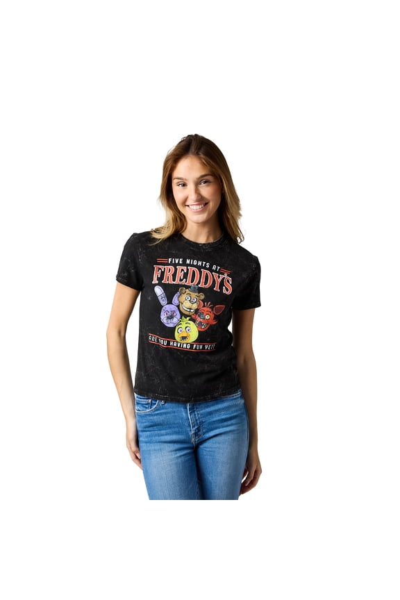 Five Nights At Freddy's Having Fun Yet Women's Cropped Baby TeeXL