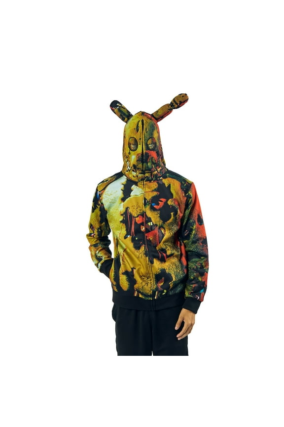 Long Sleeve Men's Full-Zip Cosplay Hoodie-Medium