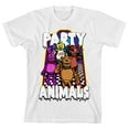 thumbnail image 1 of Five Nights At Freddy's Party Animals Youth White Crew Neck Short Sleeve T-shirt - XS, 1 of 4