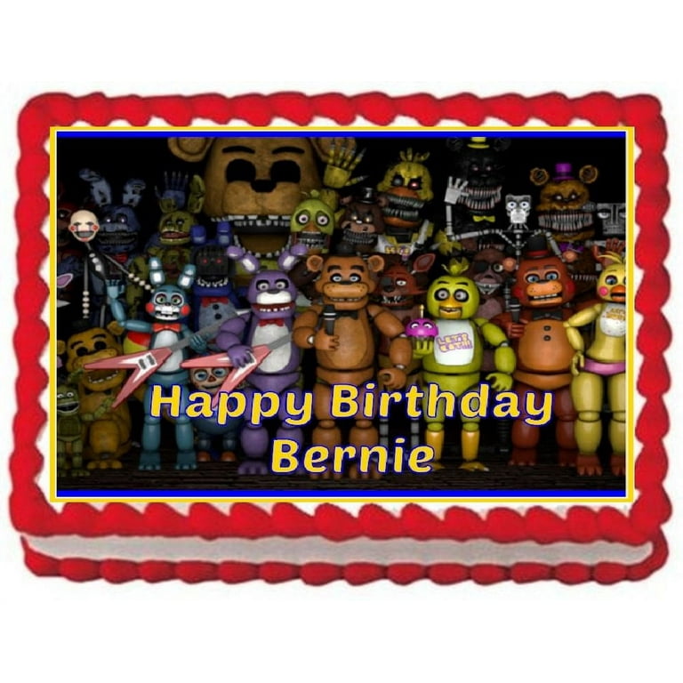 Five Nights At Freddy's Personalized Edible Cake Topper Image -- 1