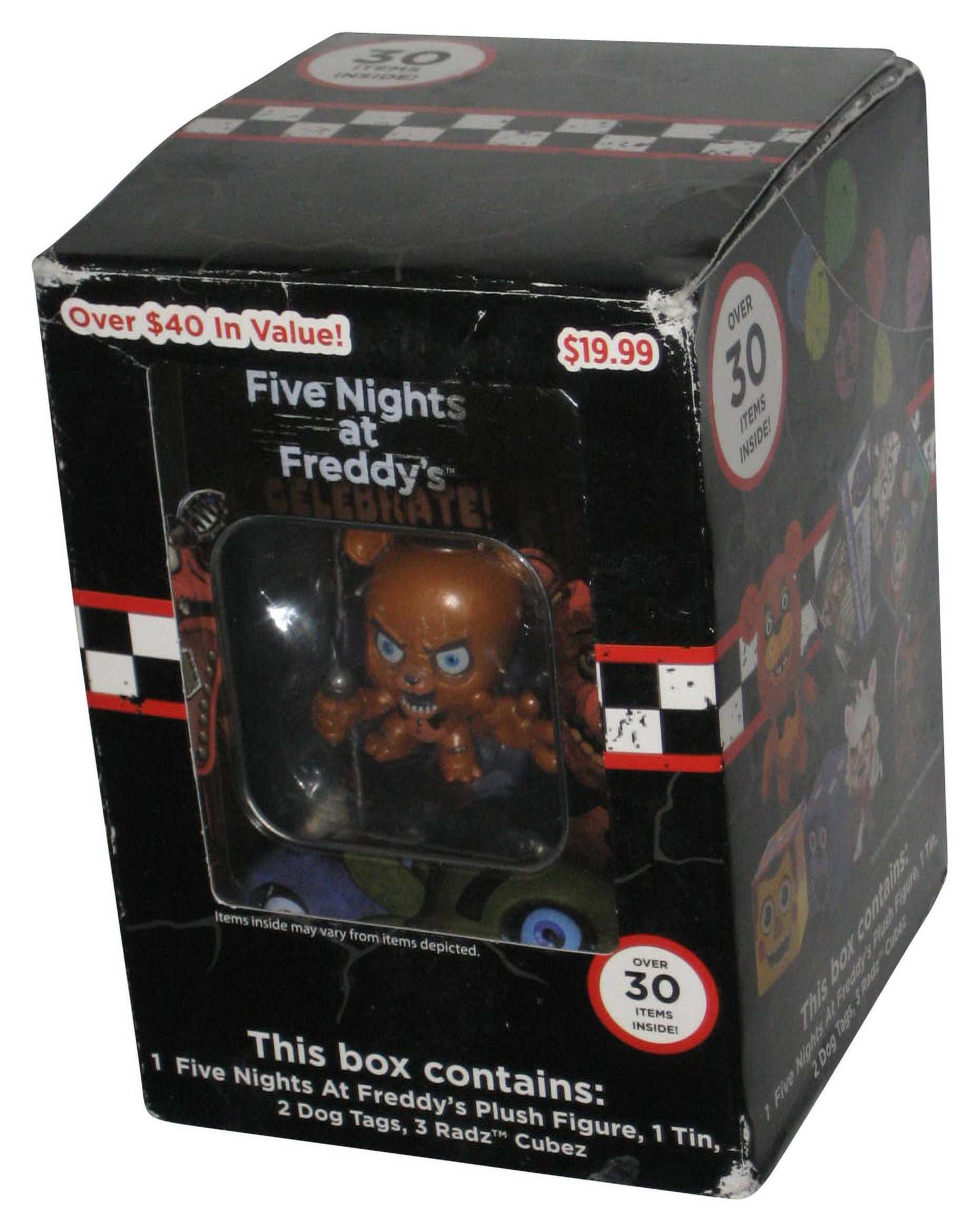 Five Nights At Freddy's Radz Cubez Dog Tags Plush Figure Tin Box Set
