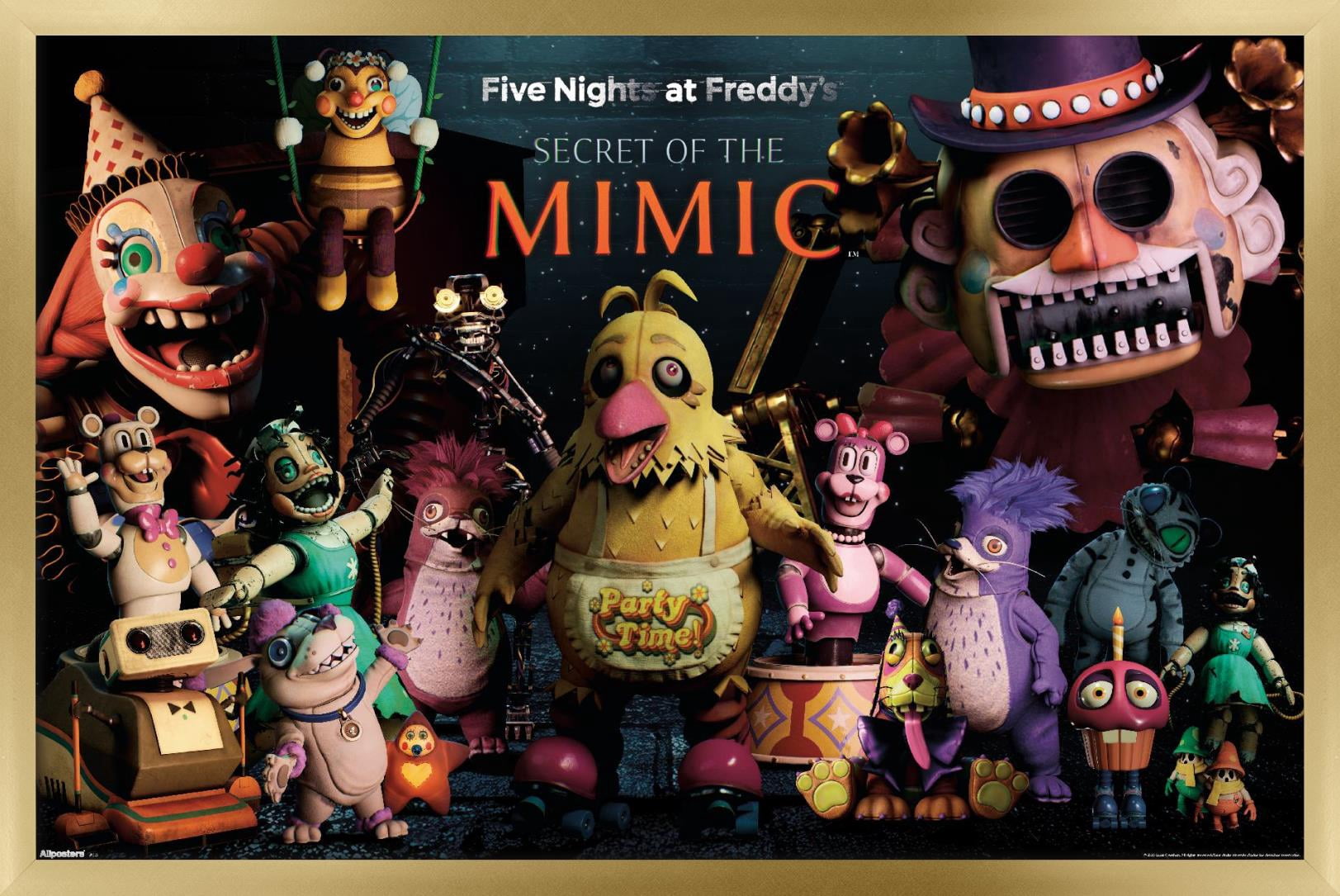 Five Nights At Freddy's: Secret of the Mimic (2025) - Group Wall Poster, 14.725" x 22.375" Framed
