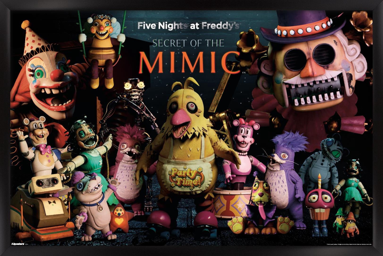 Five Nights At Freddy's: Secret of the Mimic (2025) - Group Wall Poster, 14.725" x 22.375" Framed