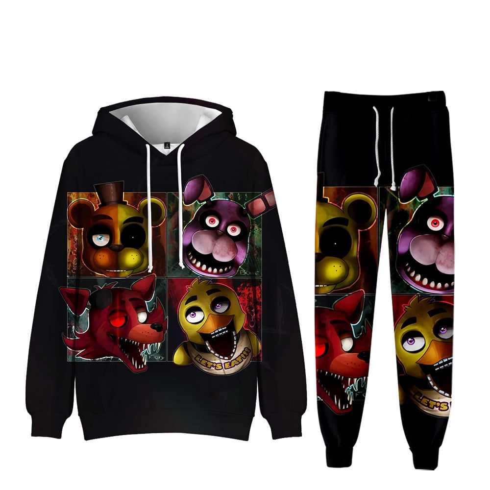 Five Nights At Freddy's Set Merch Halloween Merch For Men/Women Cosplay  Sweatshirt Pants Two Piece Set 