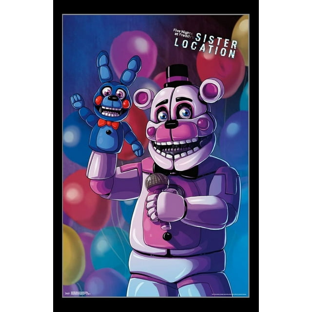 Five Nights At Freddy's Sister Location - Funtime Freddy Laminated & Framed Poster Print (22 x 34)