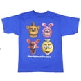 thumbnail image 1 of Five Nights At Freddy's T-Shirt Boy's Chica Foxy Bonnie Faces Short Sleeve Top, 1 of 3