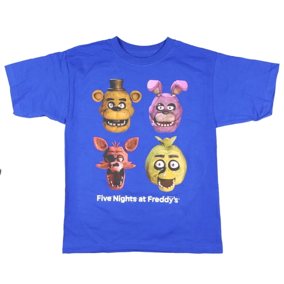 Five Nights At Freddy's T-Shirt Boy's Chica Foxy Bonnie Faces Short Sleeve Top