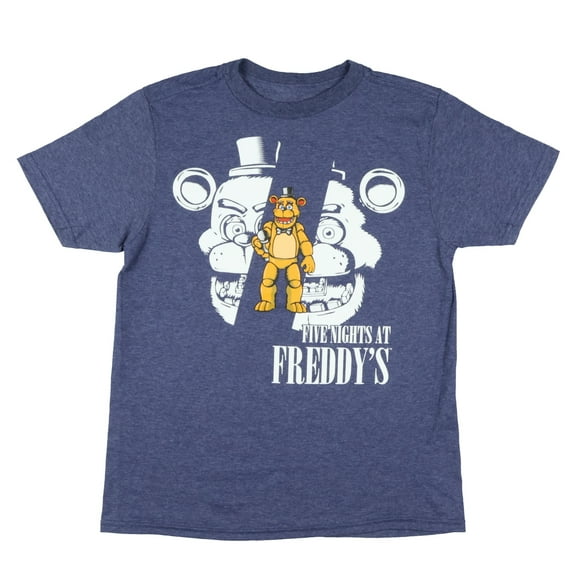 Five Nights At Freddy's T-Shirt Boys' Split Face Design Short Sleeve Top
