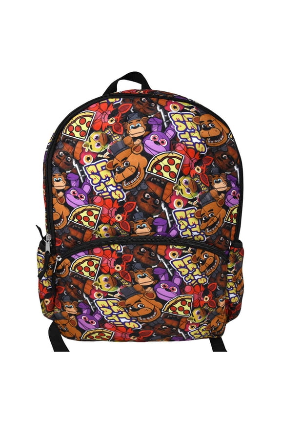 Five Nights At Freddys 16" Backpack with All Over Print with Front Pocket