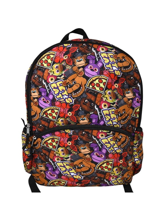 Five Nights At Freddys 16" Backpack with All Over Print with Front Pocket