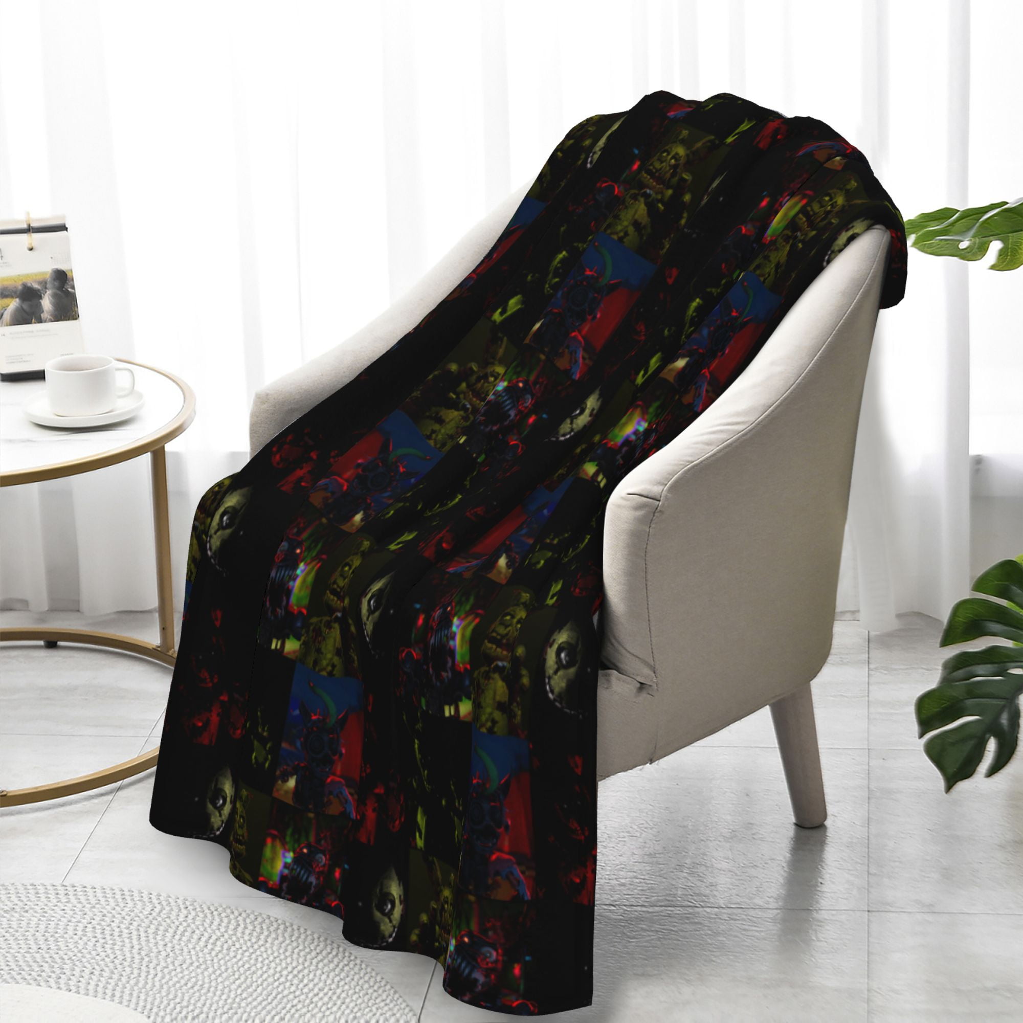 Five Nights At Freddys Horror Movie Blanket for Couch Bed Throw Blanket