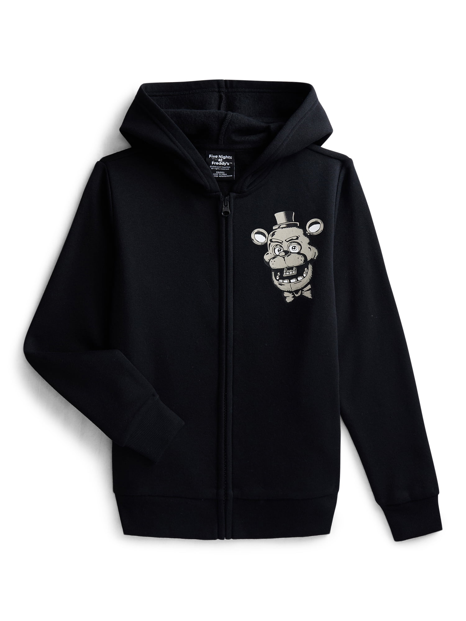 Five Nights at Freddy's Boys Graphic Zip Hoodie, Sizes XS-2XL