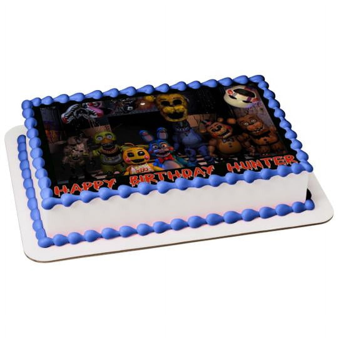 Five Nights Freddy Bonnie Chica Freddy Fazbear Birthday Cake Topper, by A Birthday Place