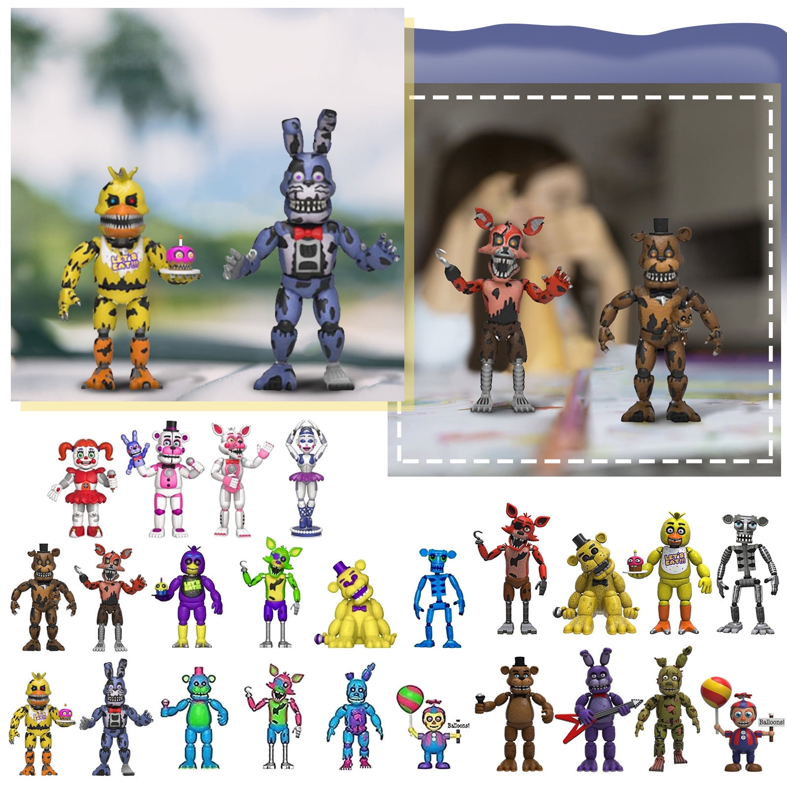 Five Nights At Freddys Articulated Action Figure Toy Fnaf Gold