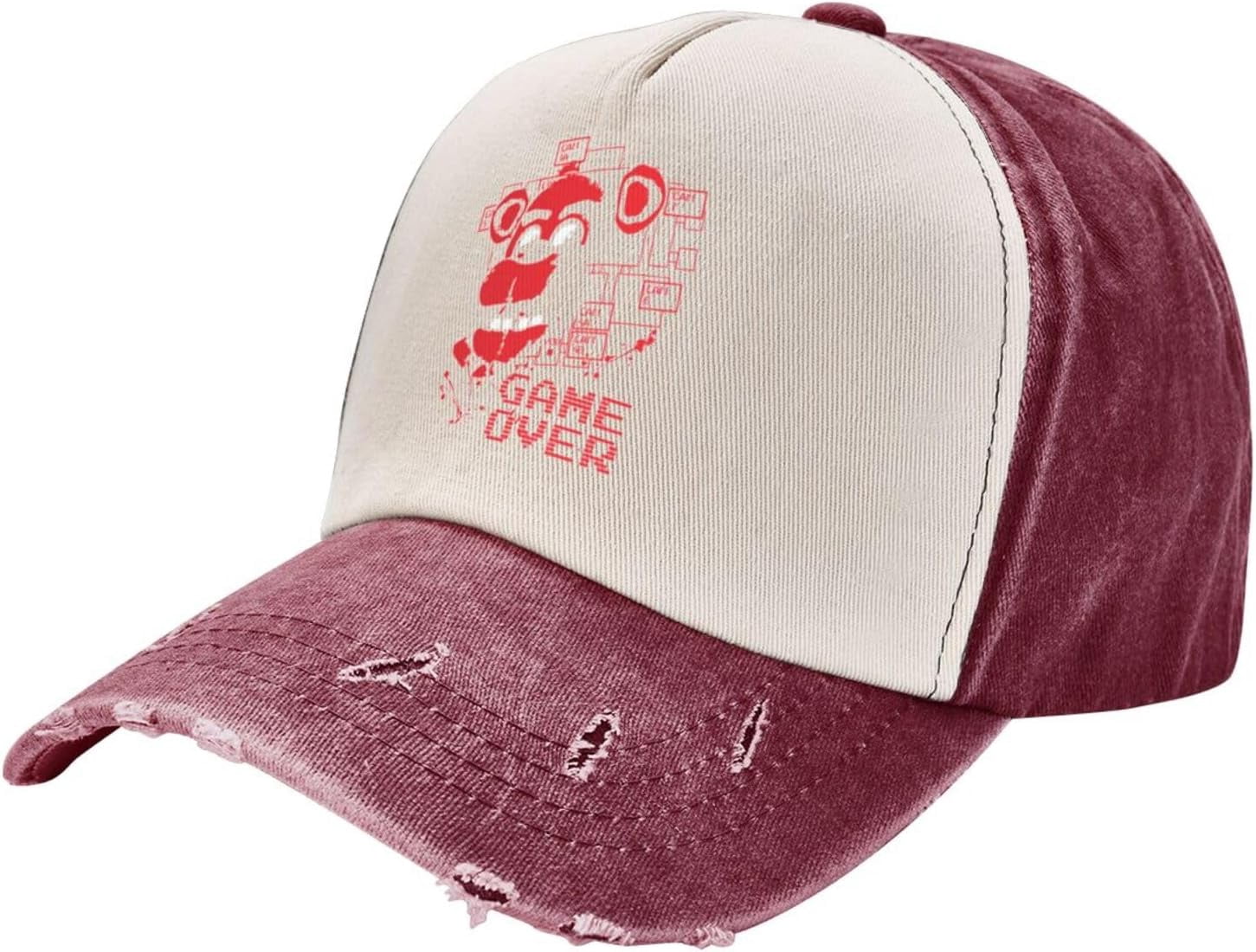 Elwow Men's Distressed Baseball Cap – Retro Trucker Hat, One Size Fits Most, Breathable For Outdoor Sports & Sun Protection