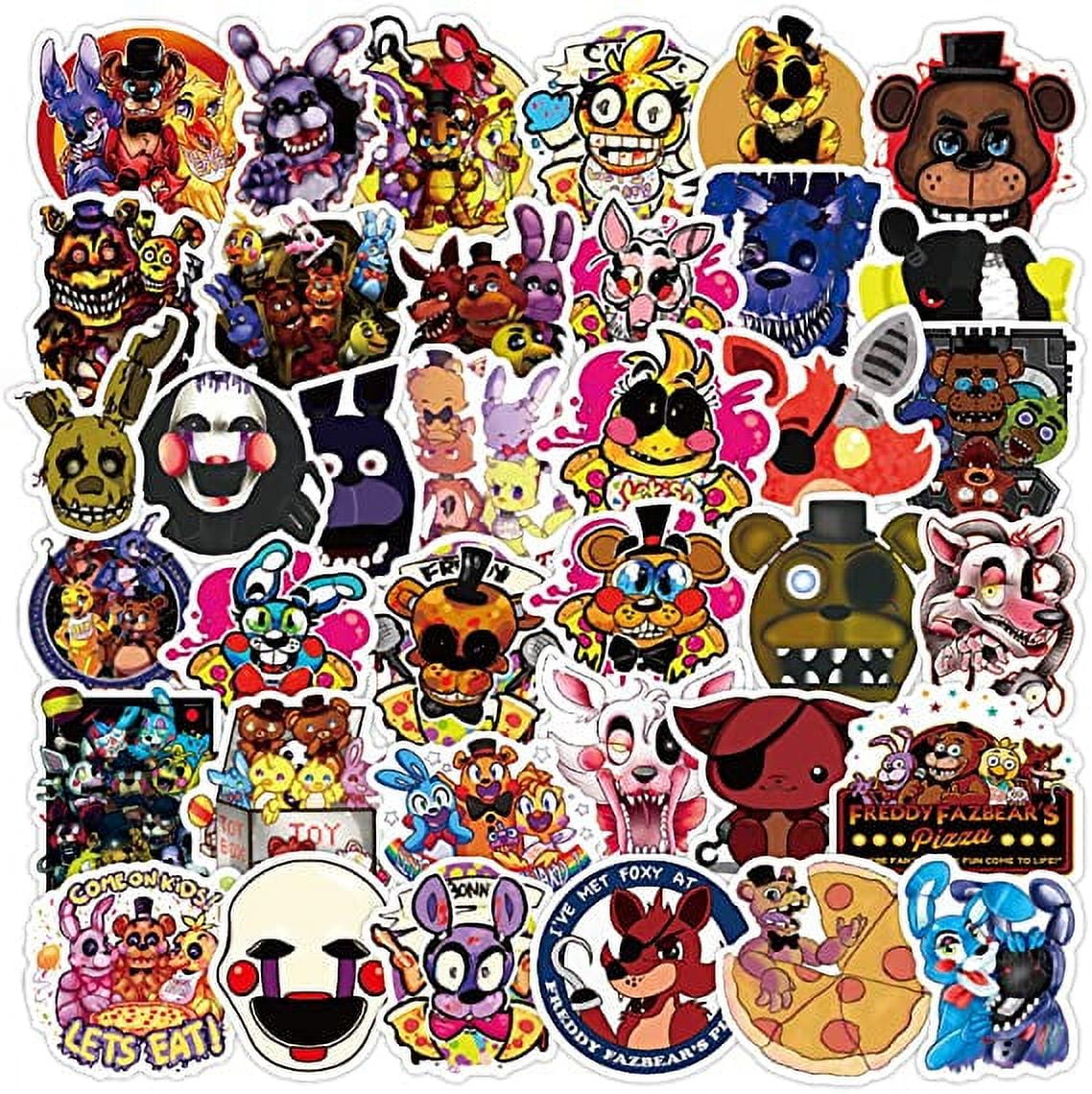 Five Nights at Freddy's Stickers| 50 PCS | Vinyl Waterproof Stickers for  Laptop,Bumper,Skateboard,Water Bottles,Computer,Phone,Terror Game