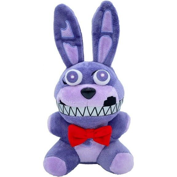 Five Nights at Freddys Plush, Nightmare Bonnie Plush Toy, FNAF plushies Toy, FNAF All Character Stuffed Animal Doll Children's Gift Collection,8”(Purple Bonnie Rabbit)