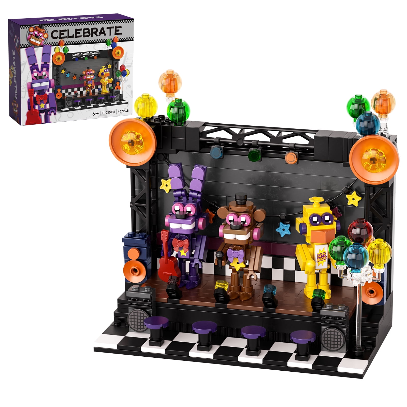Five Nights Fredy's Rockstar Main Stage Building Blocks Set Five Nights Fredy's Rockstar Main Stage Building Blocks Set