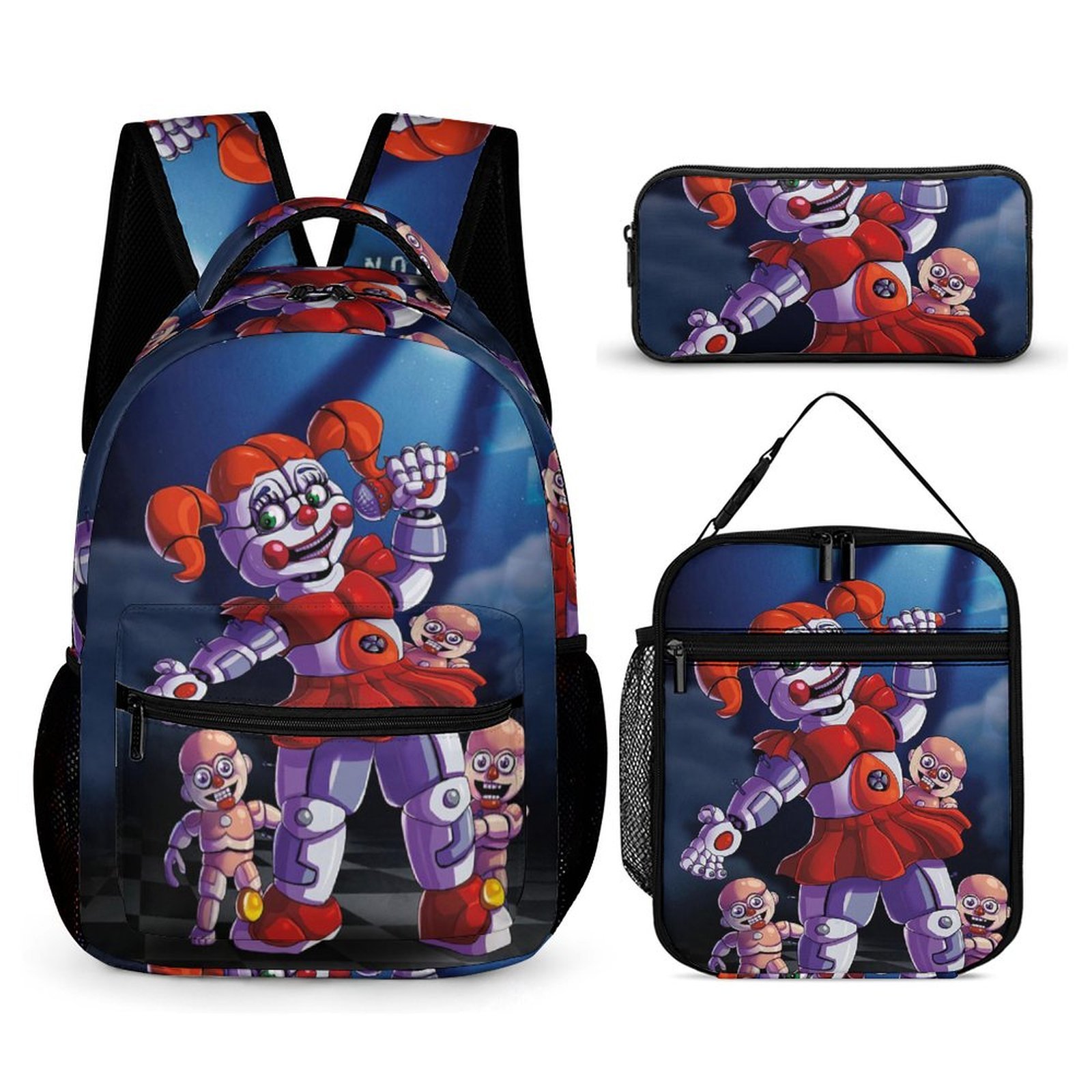 Cute Animal Sports Ball Print Backpack Set - School Bag With Lunch Bag & Pencil Case, Football Design - View #11
