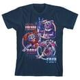 thumbnail image 1 of Five Nights Sister Location Funtime Freddy Foxy and Baby Boy's Navy Blue T-shirt-X-Large, 1 of 2