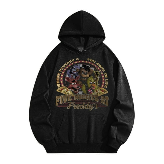 Five-Nights at Freddy Merch Mens Ultimate Heavyweight Pullover Hoodie Sweatshirt