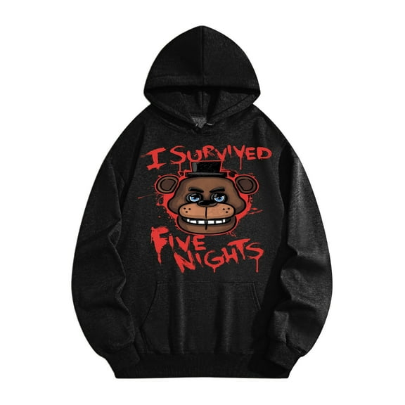 Five-Nights at Freddy Merch Mens Ultimate Heavyweight Pullover Hoodie Sweatshirt