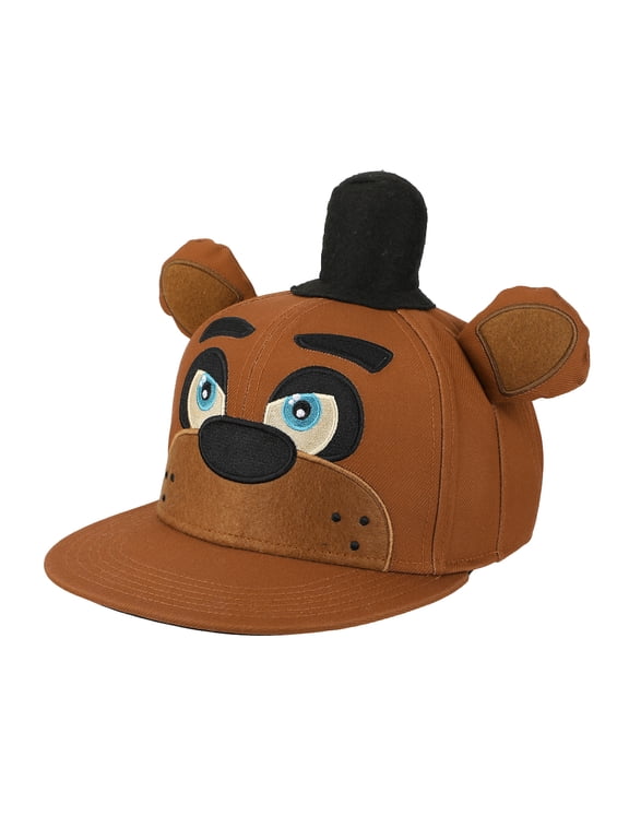 Freddy Fazbear Big Face Brown Snapback Hat