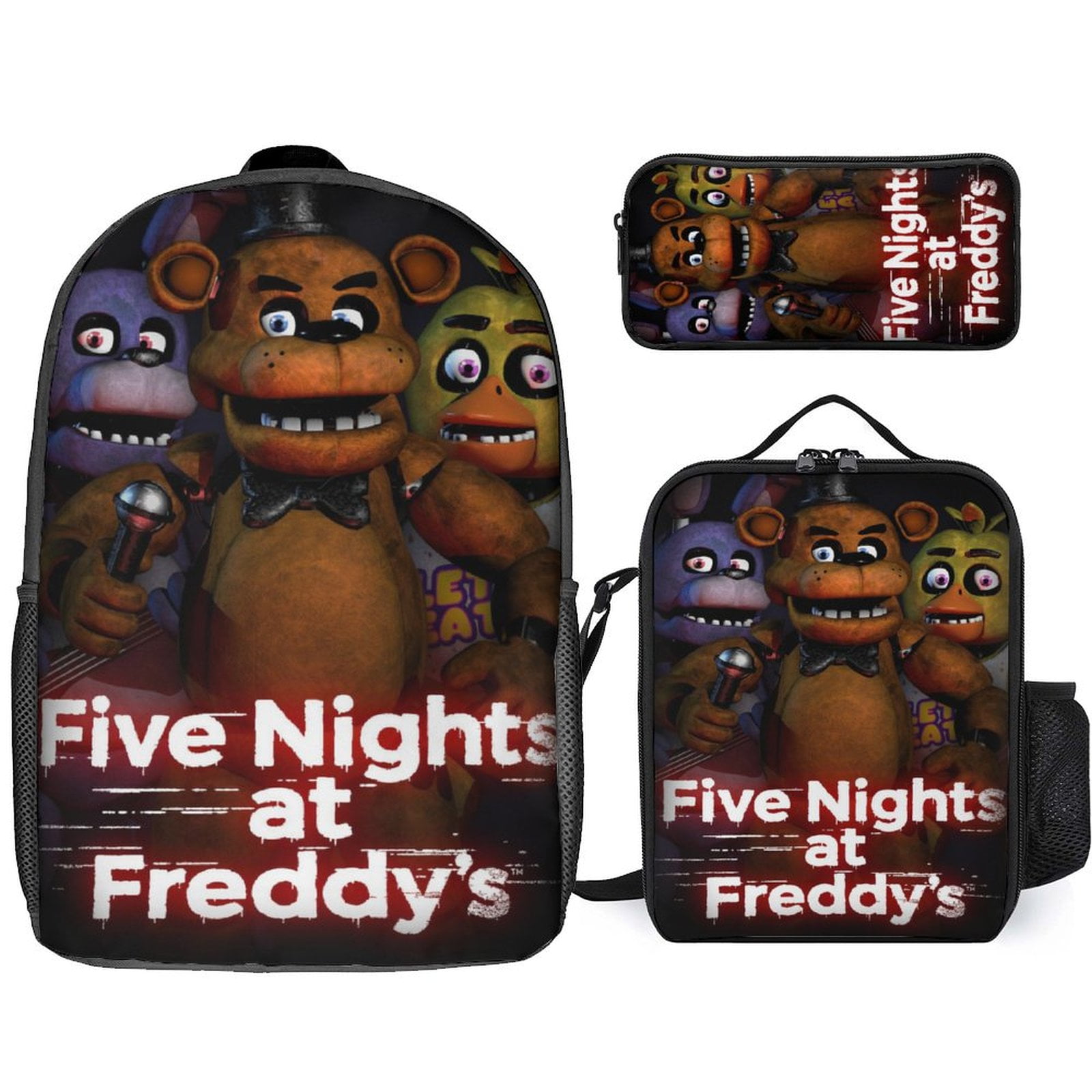 Five Nights at Freddy s 3Pcs Backpacks Sets with Lunch Bag And Pencil Case for Boys Girls School Bag Walmart