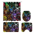 Five Nights at Freddy's 4piece shower curtain set, toilet lid mat