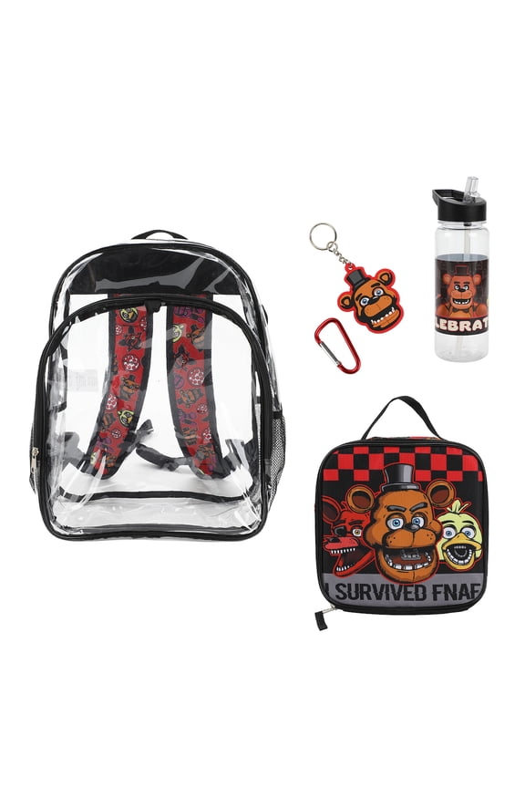 Five Nights at Freddy's 5-Piece Backpack & Lunchbox Set With Water Bottle