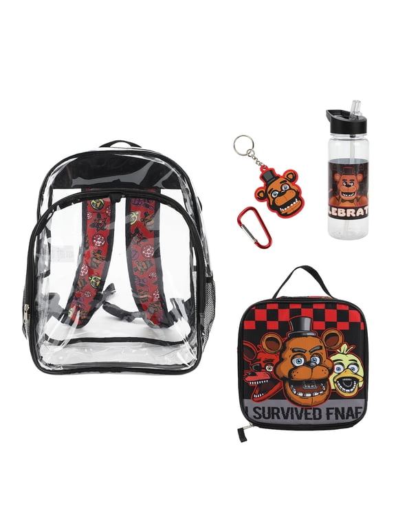 Five Nights at Freddy's 5-Piece Backpack & Lunchbox Set With Water Bottle